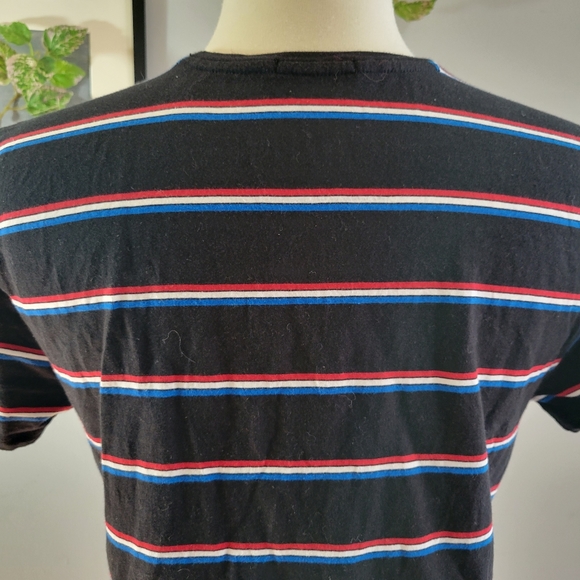 ATM Women's Short Sleeve Stripe Pima Cotton Jersey Fitted Baby T Shirt L - Picture 7 of 13